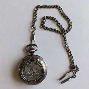 Minnesota Antiqued Silver Pocket Watch